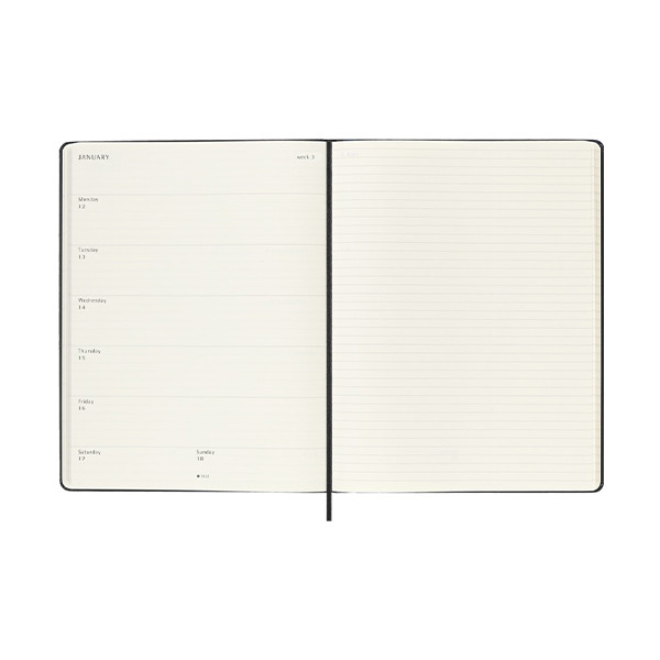 Moleskine XL 18 maanden weekagenda 2025/2026 hardcover zwart DHB18WN4Y26 262537 - 5