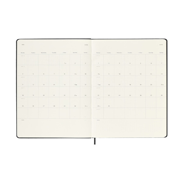 Moleskine XL 18 maanden weekagenda 2025/2026 hardcover zwart DHB18WN4Y26 262537 - 4