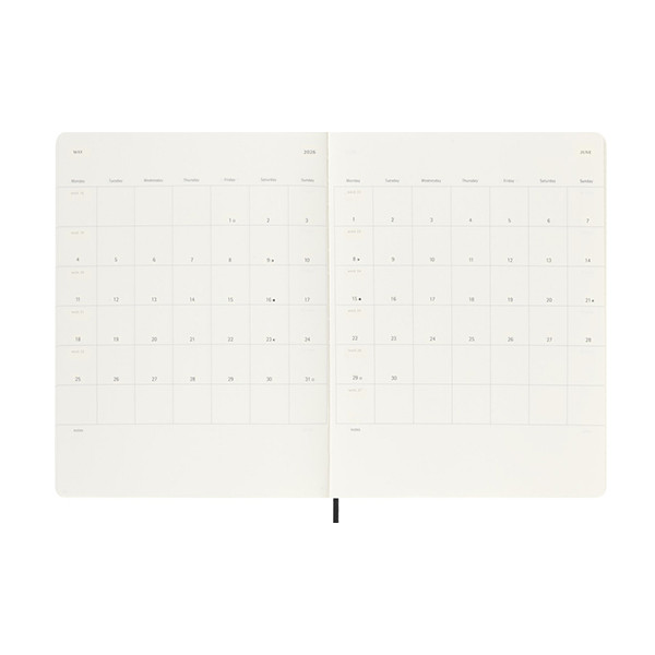 Moleskine XL 18 maanden weekagenda 2025/2026 softcover zwart DSB18WN4Y26 262541 - 4