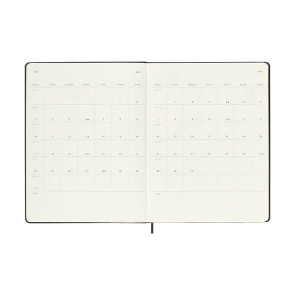 Moleskine XL 18 maanden weekagenda 2026-2027 hardcover zwart EN 440037 - 4