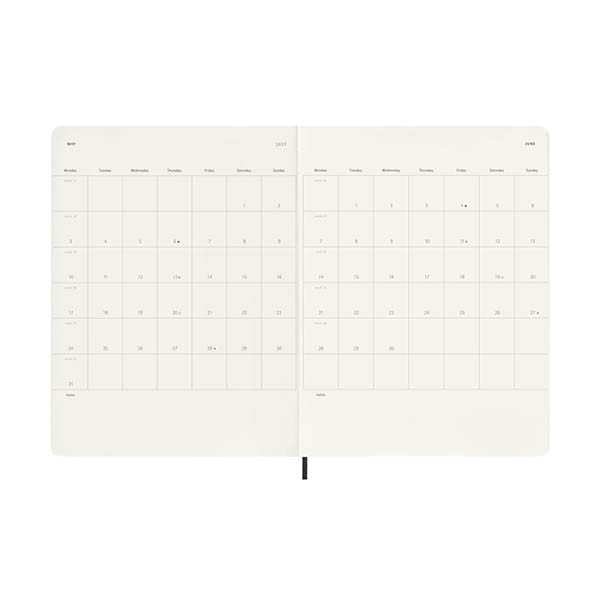 Moleskine XL 18 maanden weekagenda 2026-2027 softcover zwart EN 440041 - 4
