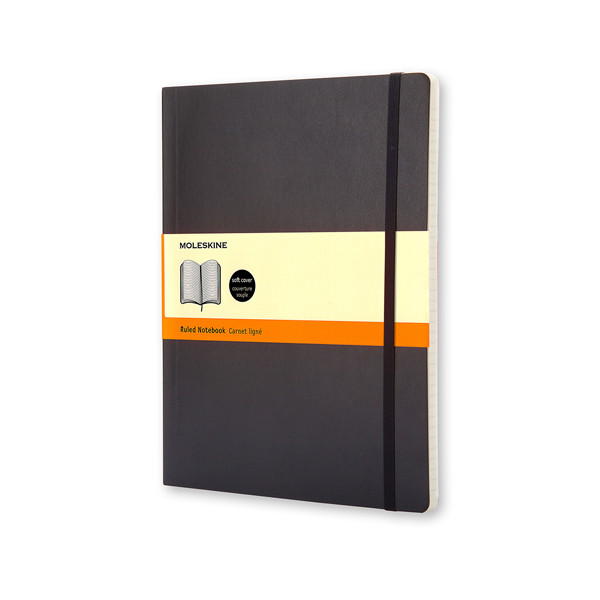 Moleskine XL notitieboek gelinieerd soft cover zwart IMQP621 313080 - 1