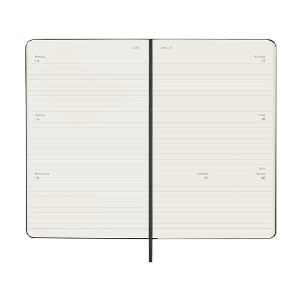 Moleskine large 18 maanden weekagenda 2025/2026 hardcover zwart - horizontaal DHB18WH3Y26 262545 - 5
