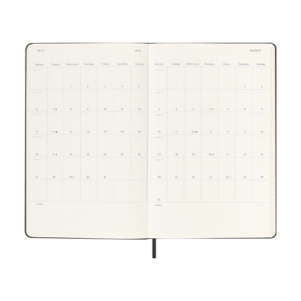 Moleskine large 18 maanden weekagenda 2025/2026 hardcover zwart - horizontaal DHB18WH3Y26 262545 - 4