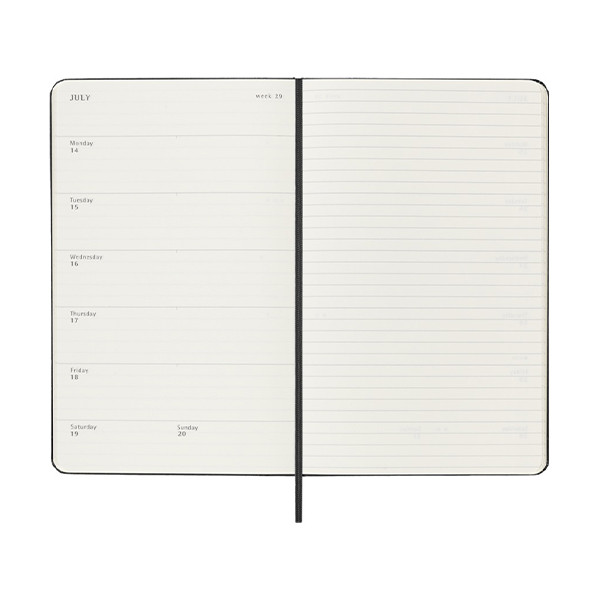 Moleskine large 18 maanden weekagenda 2025/2026 hardcover zwart DHB18WN3Y26 262536 - 5
