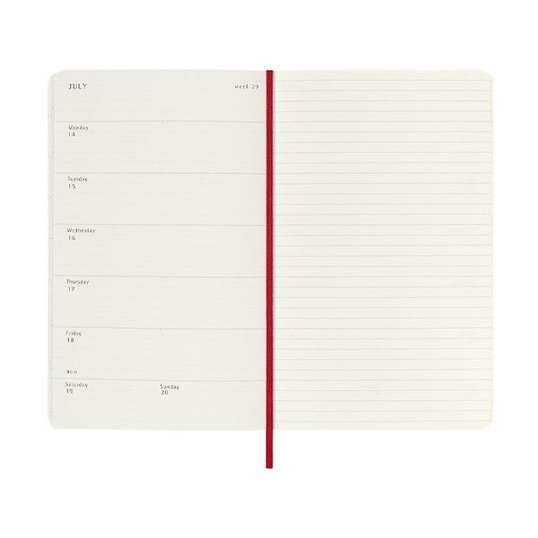 Moleskine large 18 maanden weekagenda 2025/2026 softcover scharlaken rood DSF218WN3Y26 262542 - 5