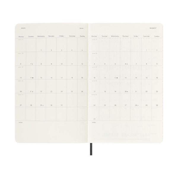 Moleskine large 18 maanden weekagenda 2025/2026 softcover zwart DSB18WN3Y26 262540 - 4