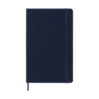 Moleskine large 18 maanden weekagenda 2026-2027 hardcover saffier blauw EN 440039