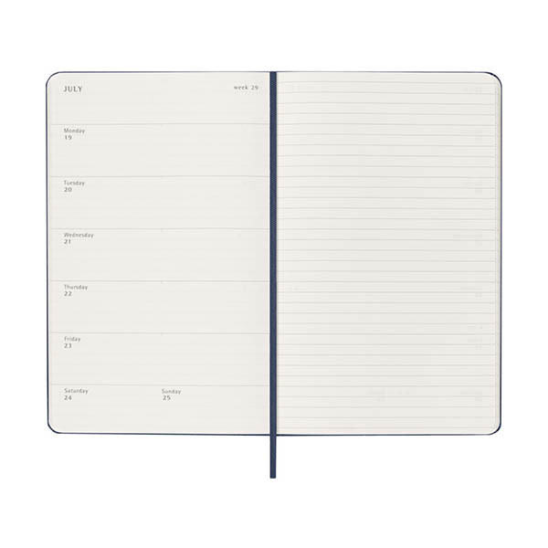 Moleskine large 18 maanden weekagenda 2026-2027 hardcover saffier blauw EN 440039 - 3