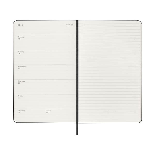 Moleskine large 18 maanden weekagenda 2026-2027 hardcover zwart EN 440036 - 3