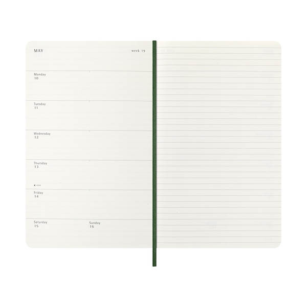 Moleskine large 18 maanden weekagenda 2026-2027 softcover mirte groen EN 440044 - 3