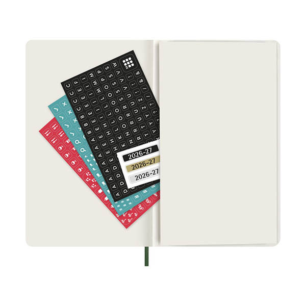 Moleskine large 18 maanden weekagenda 2026-2027 softcover mirte groen EN 440044 - 5