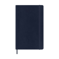 Moleskine large 18 maanden weekagenda 2026-2027 softcover saffier blauw EN 440043