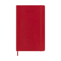 Moleskine large 18 maanden weekagenda 2026-2027 softcover scharlaken rood EN 440042