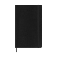 Moleskine large 18 maanden weekagenda 2026-2027 softcover zwart EN 440040