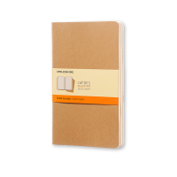 Moleskine large gelinieerd schrift kraft (3 stuks) IMQP416 313098