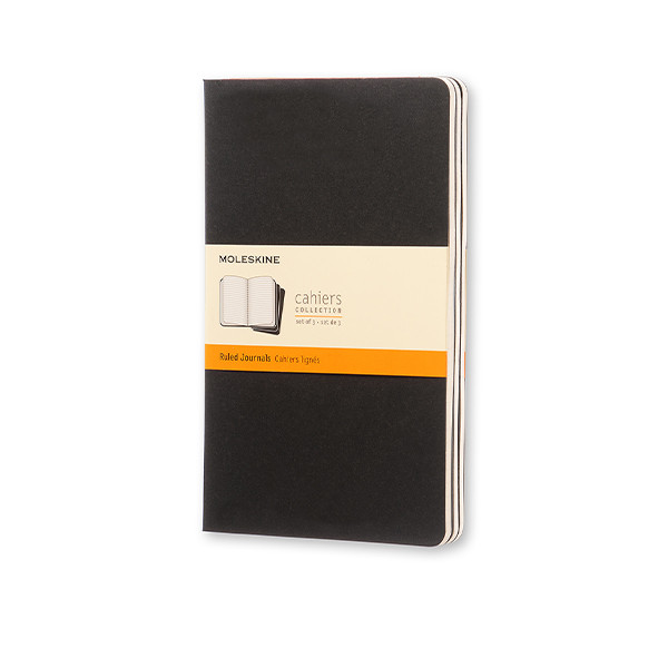 Moleskine large gelinieerd schrift zwart (3 stuks) IMQP316 313096 - 1