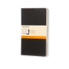 Moleskine large gelinieerd schrift zwart (3 stuks)