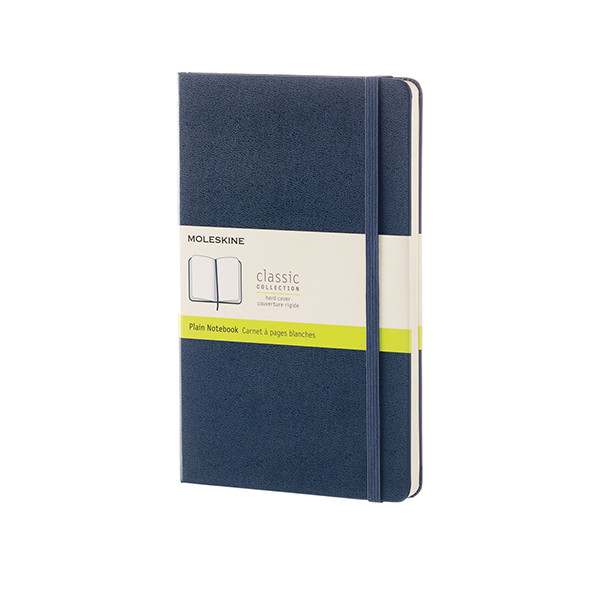 Moleskine large notitieboek blanco hard cover blauw IMQP062B20 313063 - 1