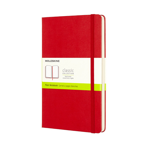 Moleskine large notitieboek blanco hard cover rood IMQP062R 313061 - 1
