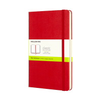 Moleskine large notitieboek blanco hard cover rood IMQP062R 313061