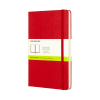 Moleskine large notitieboek blanco hard cover rood