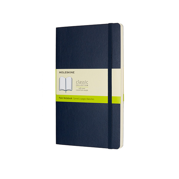 Moleskine large notitieboek blanco soft cover blauw IMQP618B20 313064 - 1