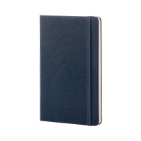Moleskine large notitieboek gelinieerd hard cover blauw IMQP060B20 313077