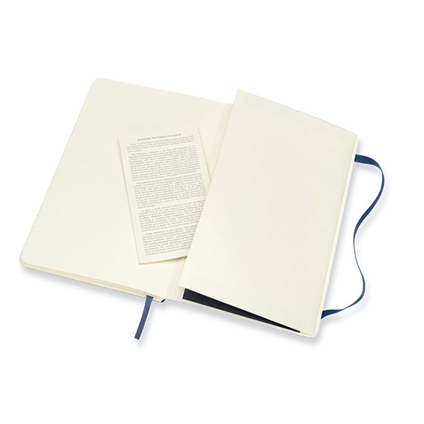 Moleskine large notitieboek gelinieerd soft cover blauw IMQP616B20 313078 - 4