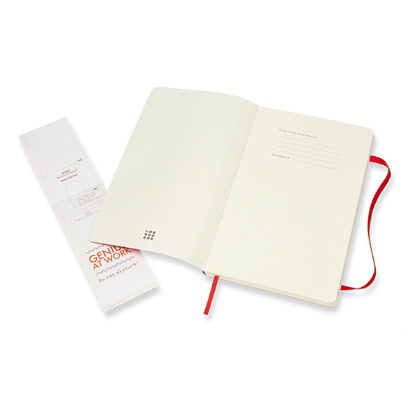 Moleskine large notitieboek gelinieerd soft cover rood IMQP616F2 313076 - 2