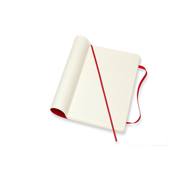 Moleskine large notitieboek gelinieerd soft cover rood IMQP616F2 313076 - 3