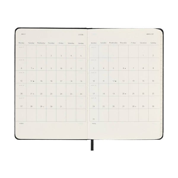 Moleskine pocket 18 maanden weekagenda 2025/2026 hardcover zwart DHB18WN2Y26 262535 - 4