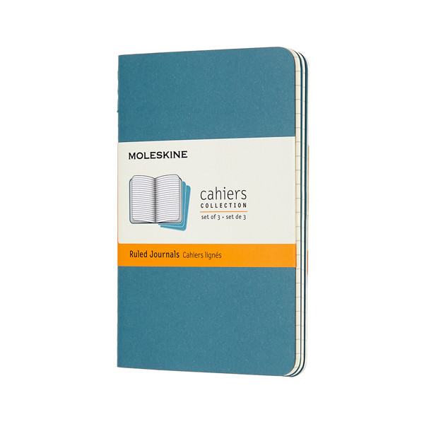 Moleskine pocket gelinieerd schrift blauw (3 stuks) IMCH011B44 313094 - 1