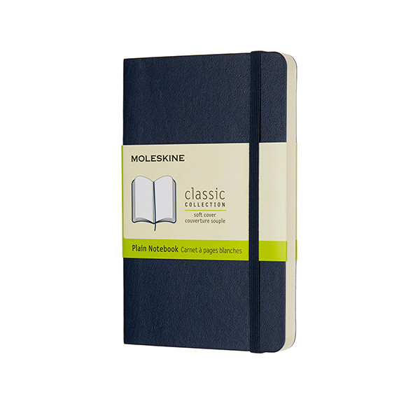 Moleskine pocket notitieboek blanco soft cover blauw IMQP613B20 313058 - 1