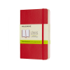 Moleskine pocket notitieboek blanco soft cover rood