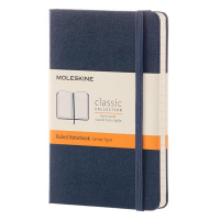 Moleskine pocket notitieboek gelinieerd hard cover blauw IMMM710B20 313071