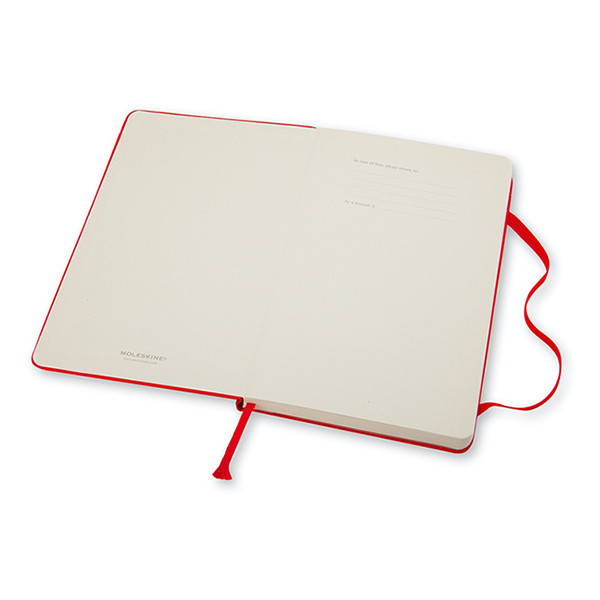 Moleskine pocket notitieboek gelinieerd hard cover rood IMMM710R 313069 - 2