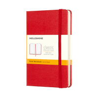 Moleskine pocket notitieboek gelinieerd hard cover rood IMMM710R 313069