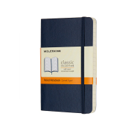 Moleskine pocket notitieboek gelinieerd soft cover blauw IMQP611B20 313072