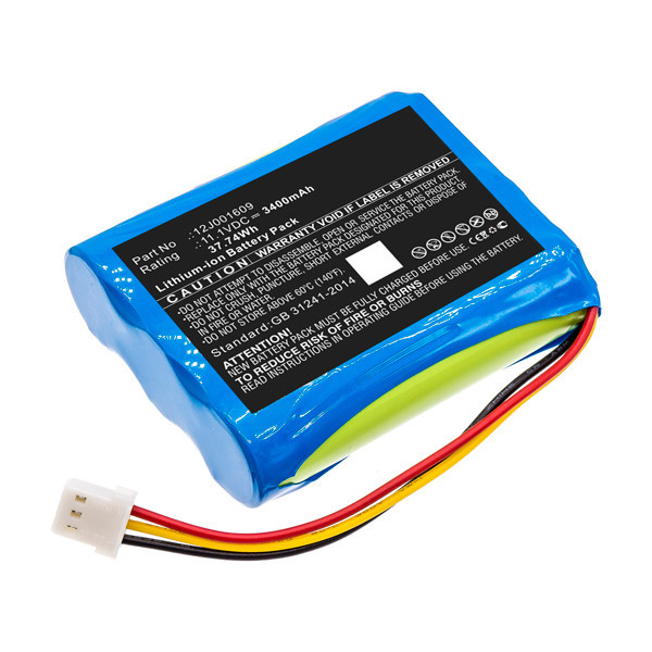 Moneual 12J001609 accu (11.1 V, 3400 mAh, 123accu huismerk) AMO00455 - 1
