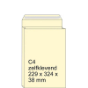 Monsterzak crème 229 x 324 x 38 mm - C4 zelfklevend (125 stuks) 209092 - 1
