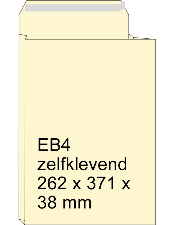 Monsterzak crème 262 x 371 x 38 mm - EB4 zelfklevend (10 stuks) 309702-10 209096 - 1