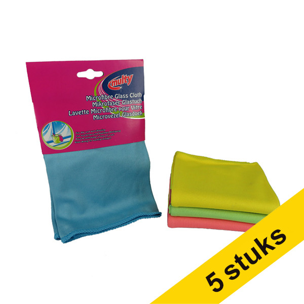 Aanbieding: 5x Multy Microvezel glasdoek SMU00083 - 1