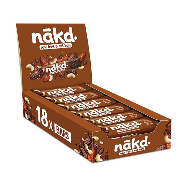 Nakd Cocoa Delight fruit- en notenreep (18 stuks) 422964 - 1
