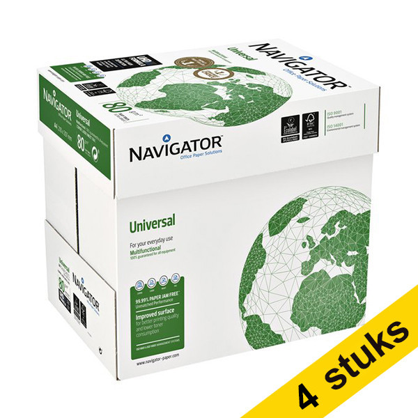 Navigator Universal Paper 4 dozen van 2.500 vel A4 - 80 grams NVdoos4 065255 - 1