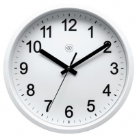 NeXtime kunststof wandklok wit met witte wijzerplaat (Ø 25,5 cm) NX-7307WI 219513