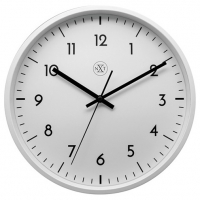 NeXtime kunststof wandklok wit met witte wijzerplaat (Ø 30 cm) NX-7320 219516
