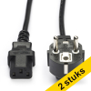 Aanbieding: 2x Nedis C13 stroomkabel (2 meter) 340017 - 1