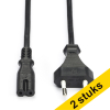 Aanbieding: 2x Nedis C7 stroomkabel (2 meter) 340018 - 1