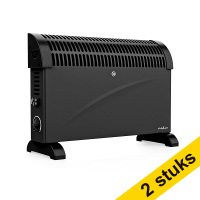 Aanbieding: 2x Nedis convectorkachel (2000W, ruimtes tot 25 m², zwart)